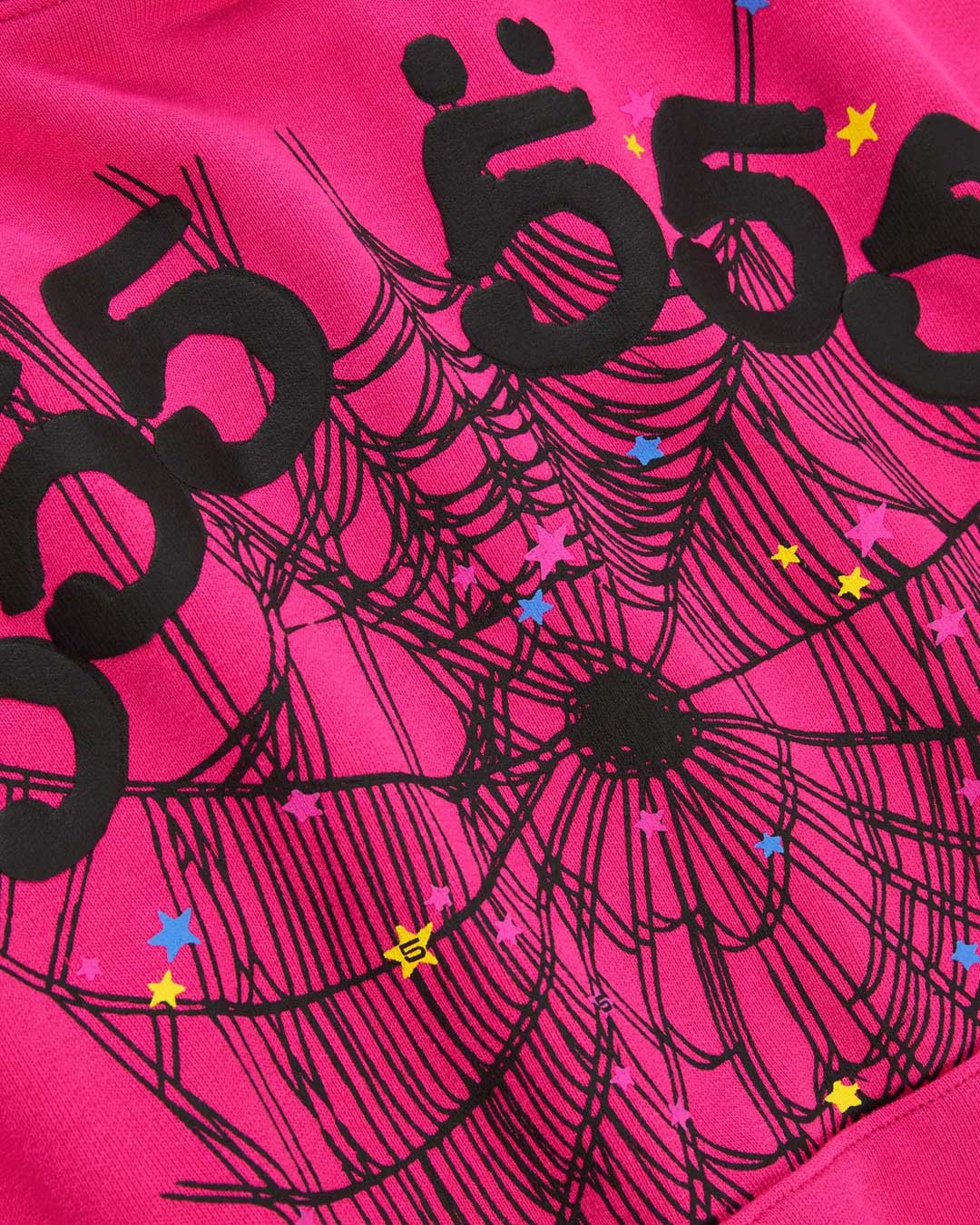 Sp5der Angel Number Hoodie Pink