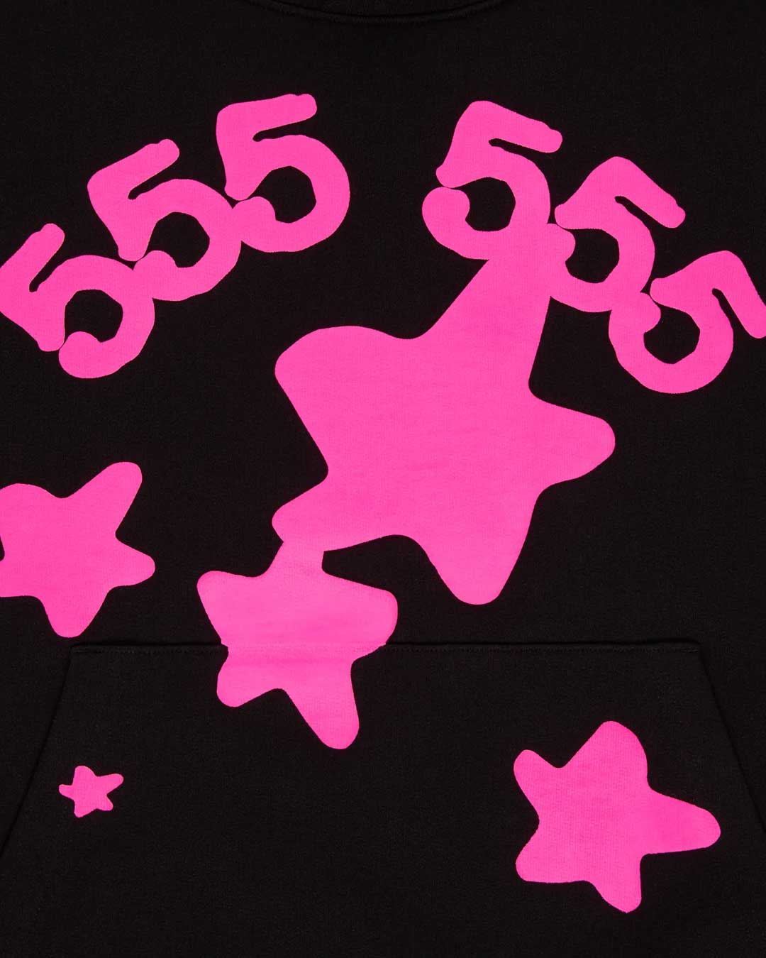 Sp5der Beluga Angel Number Hoodie Black/Pink