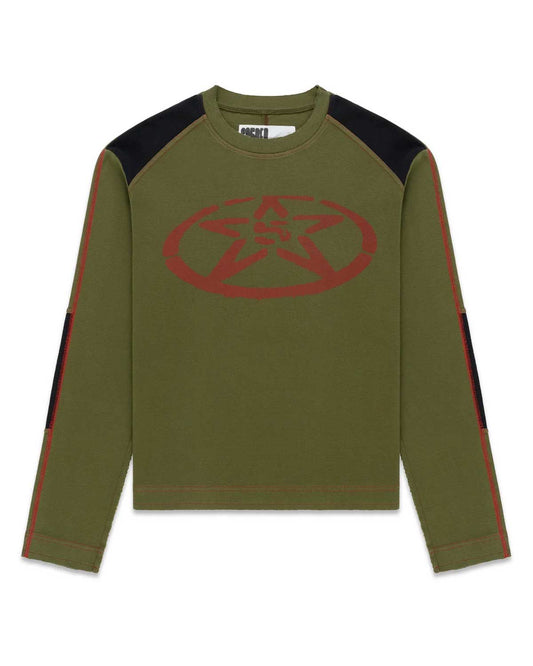 Sp5der Service L/S Tee Chive Green