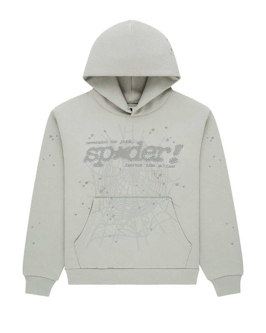 Sp5der Tonal P*nk V2 Hoodie Sport Grey