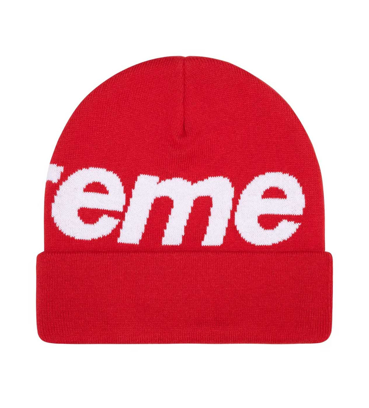 Supreme Big Logo Beanie Red
