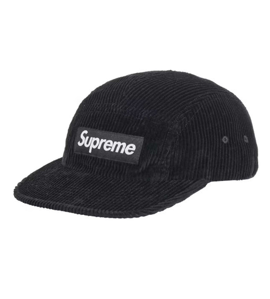 Supreme Corduroy Camp Cap Black