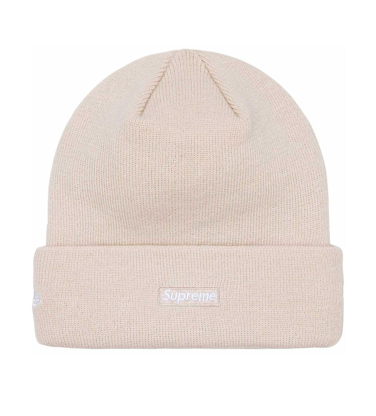 Supreme New Era Script Beanie Stone