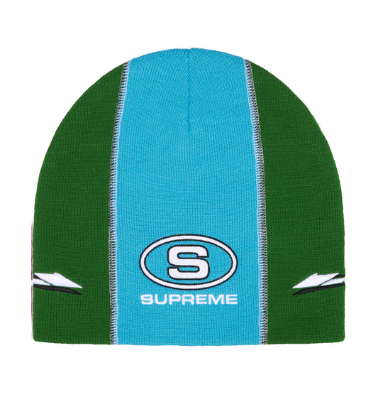 Supreme Racing Panel Beanie Green/Light Blue