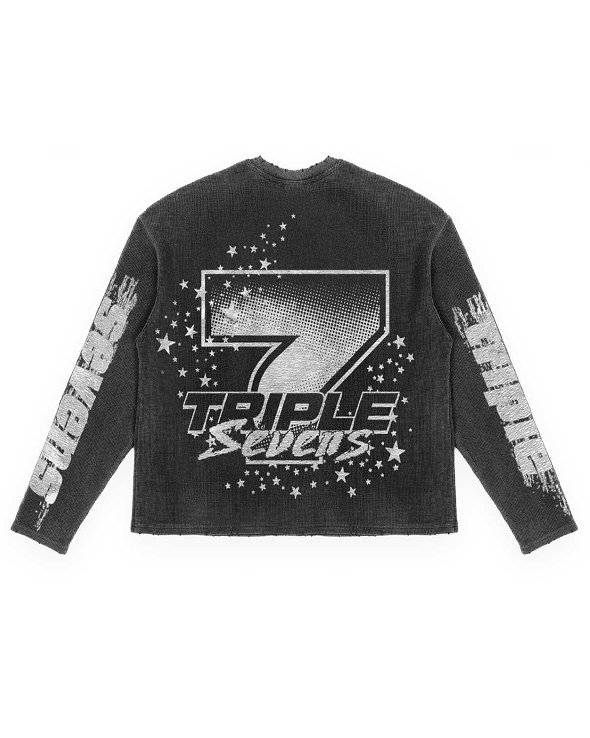 Triple Sevens ASV2 Waffle Knit L/S Tee Black