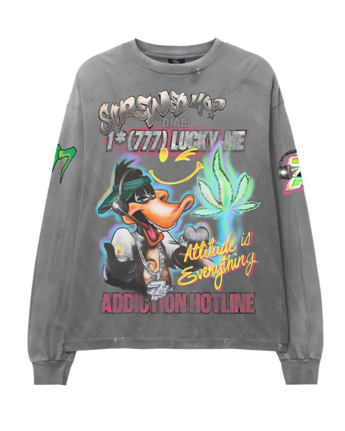 Triple Sevens Graffiti L/S Tee Concrete Grey