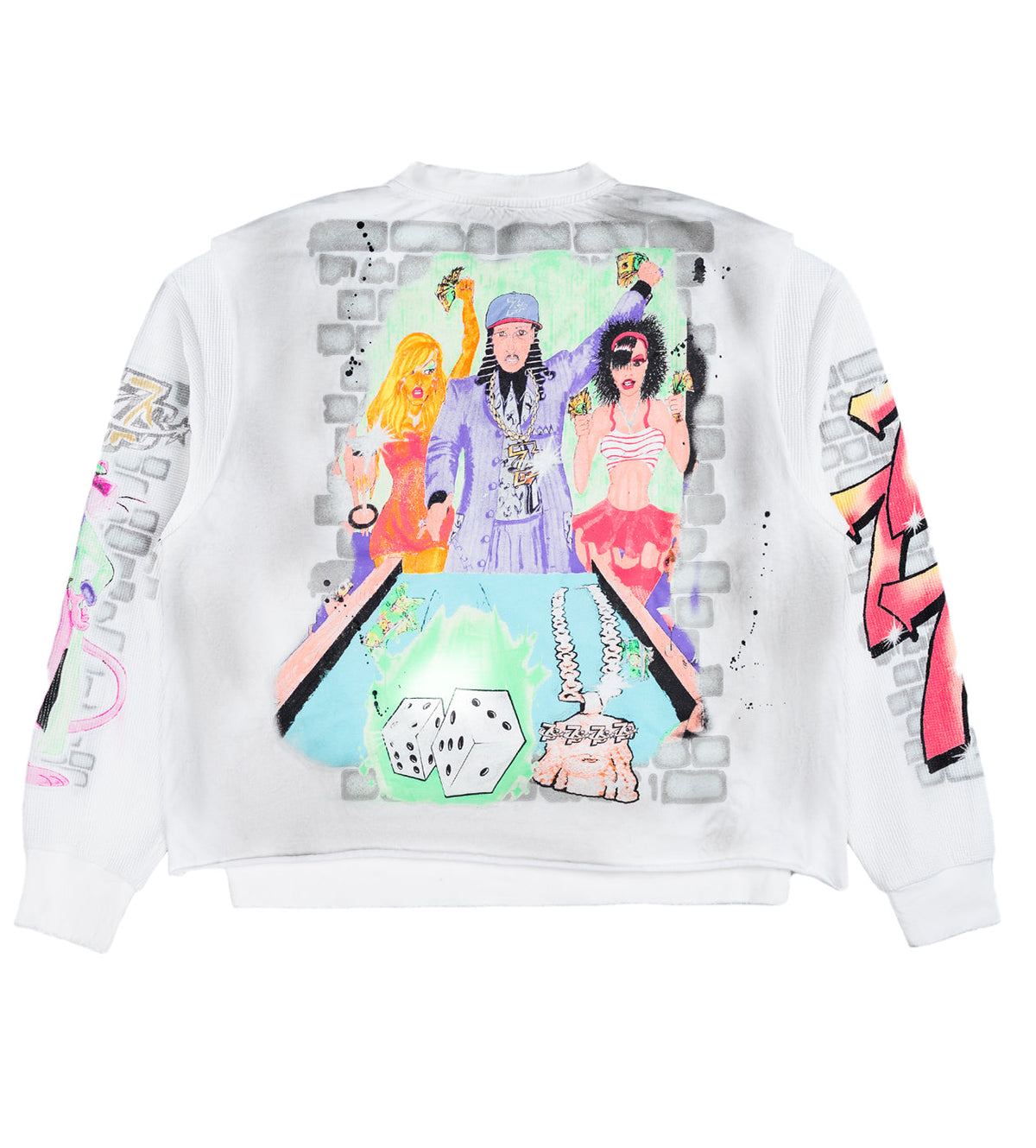 Triple Sevens Player L/S Tee White