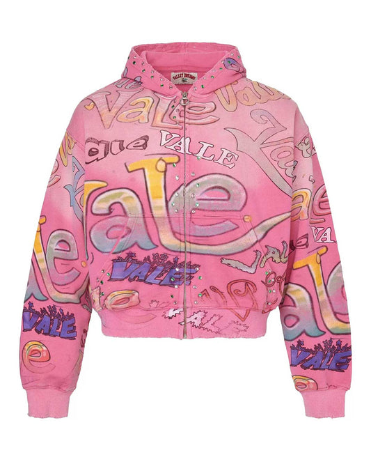 Vale Forever Bubblegum Zip Up Hoodie Pink