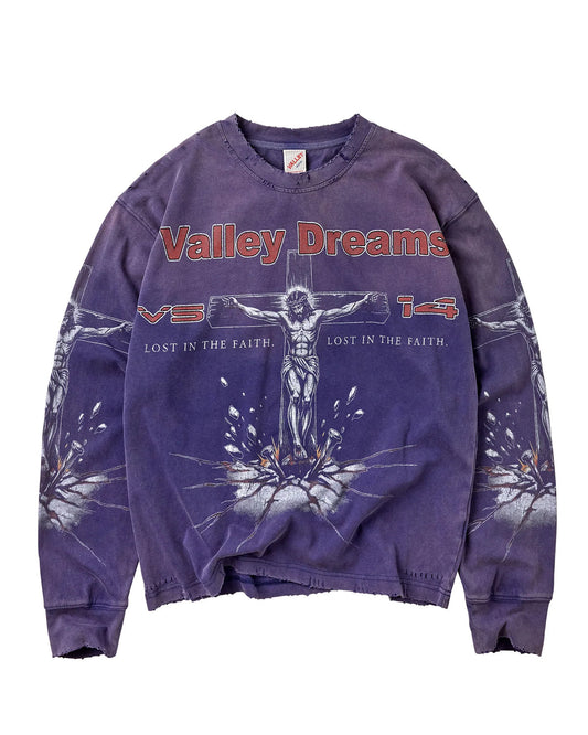 Vale Forever Concrete Cross L/S Tee Purple