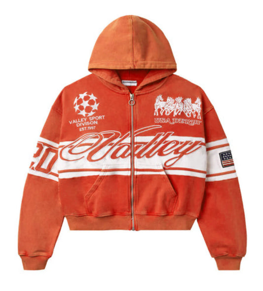 Vale Forever Cursive Zip Up Red