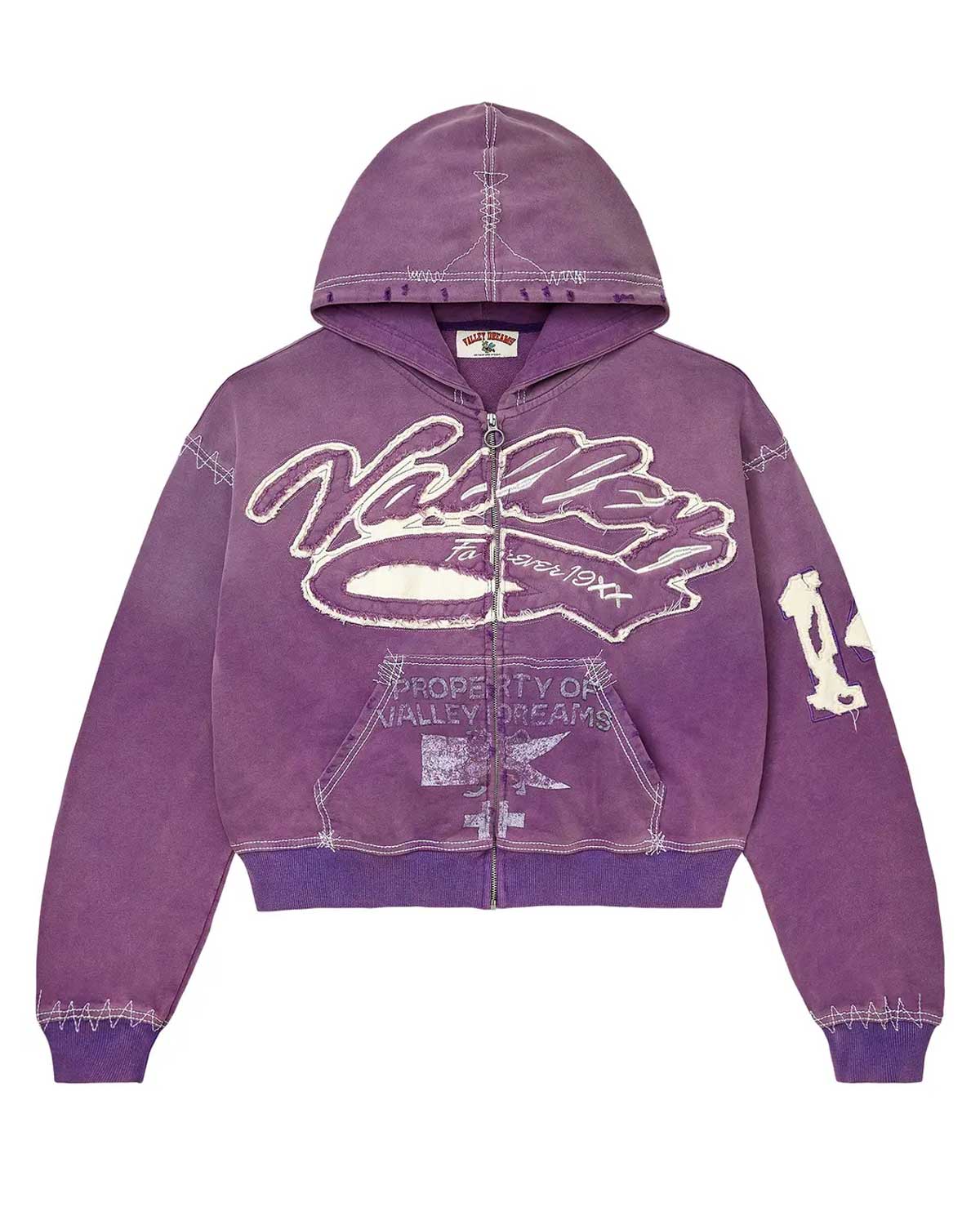 Vale Forever Religion Zip Up Hoodie Purple