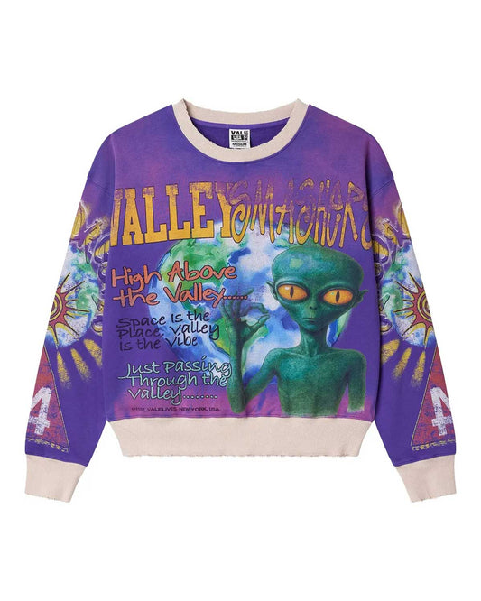 Vale Forever Space Alien Crewneck Purple