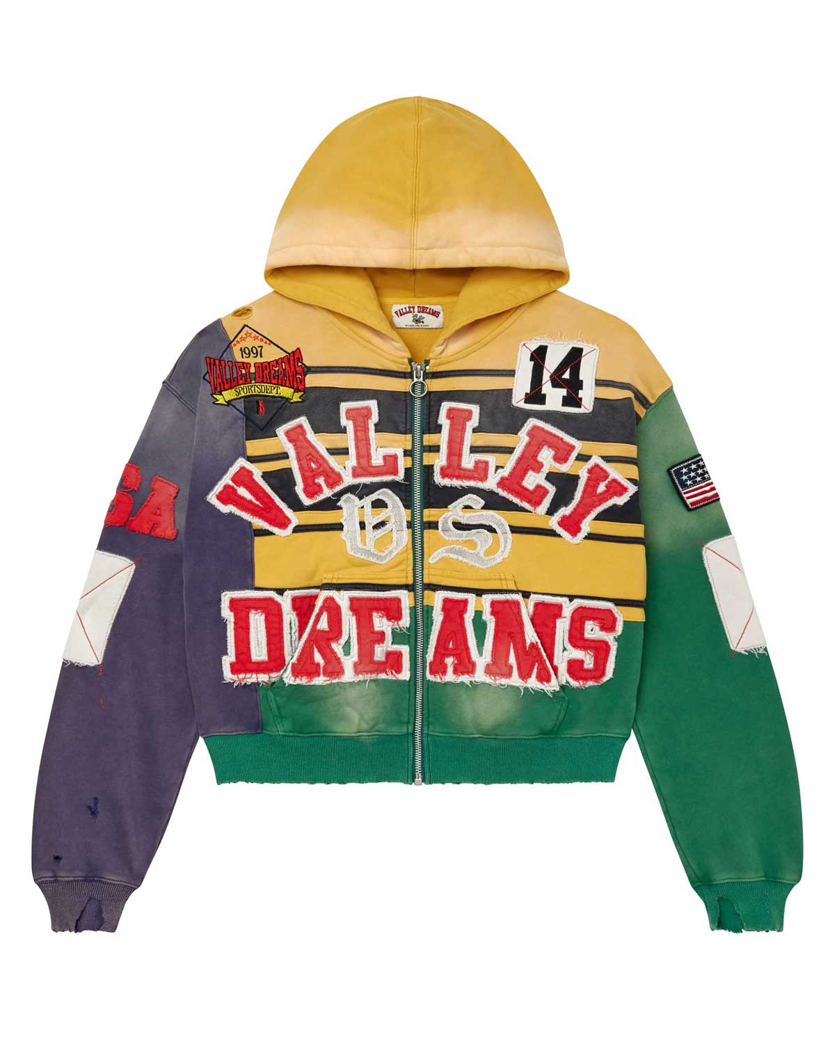 Vale Forever Vale Collage Zip Up Mardi Gras