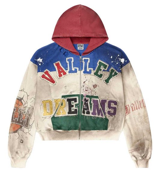 Vale Forever Wonderland Zip Up Hoodie Cream