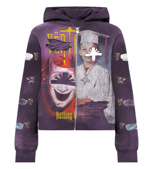 Vertabrae Muse Zip Up Hoodie Purple
