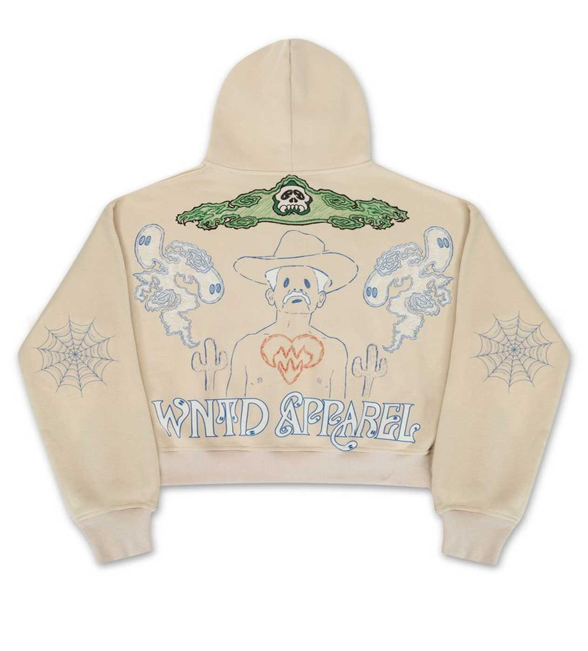 WNTD Sketch Zip Up Hoodie Cream