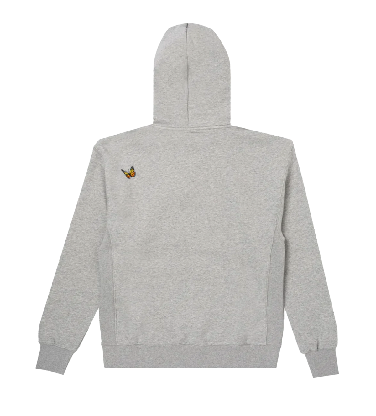 Felt Butterfly Fleece Hoodie Grey