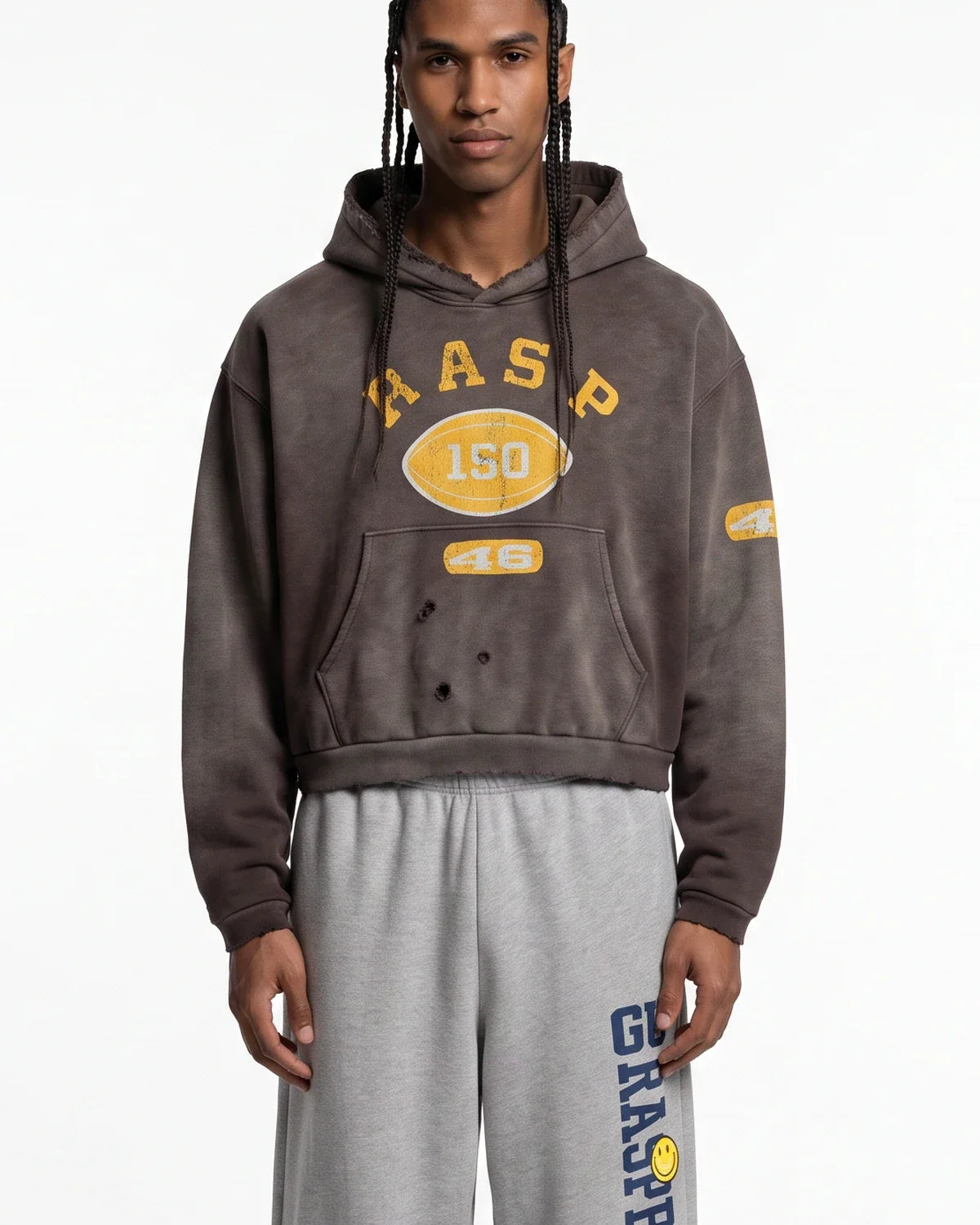 GV Gallery Football Hoodie Brown