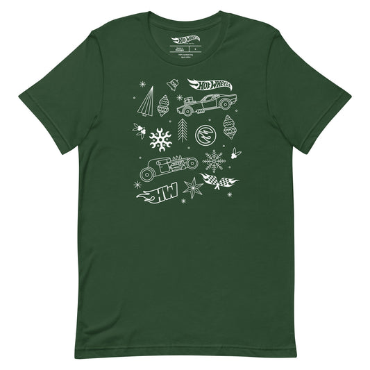 Hot Wheels Holiday Icons Green T-Shirt